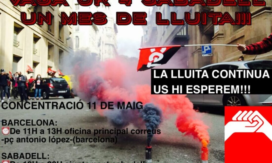 35 días de huelha indefinida en Correos en la Unidad de Reparto nº 4 de Sabadell