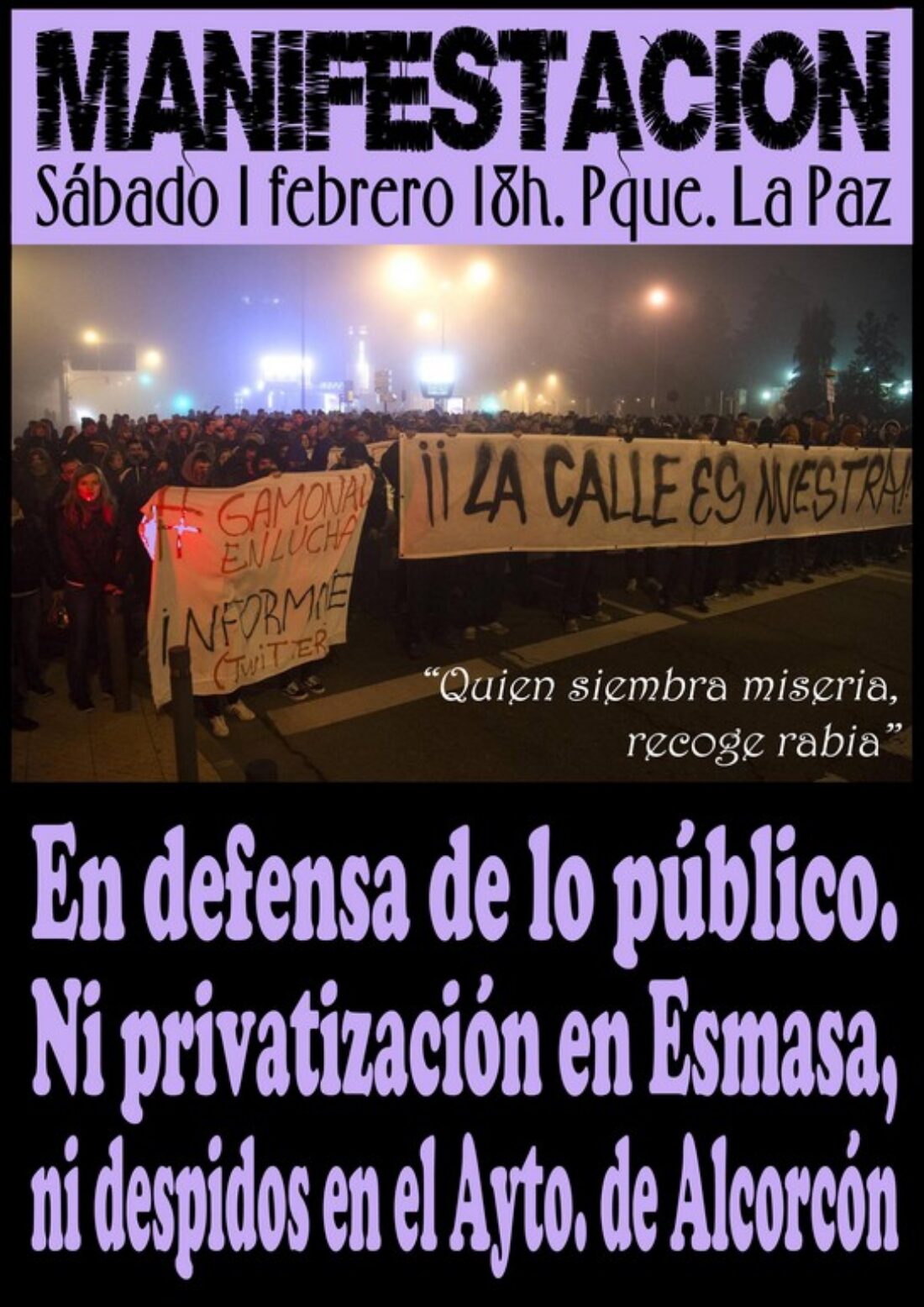 Huelga de basuras en Alcorcón y manifestación