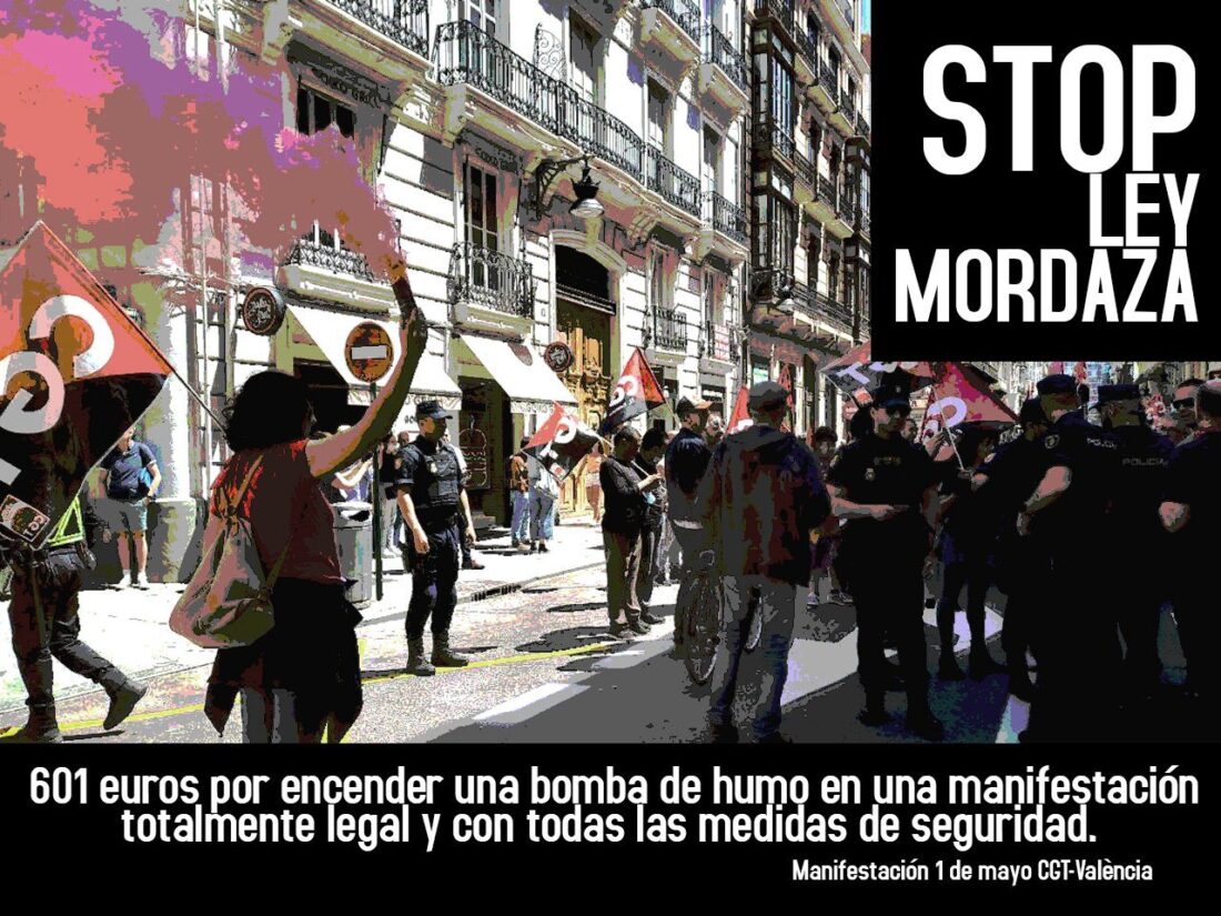 CGT no pagará las multas impuestas por la Policía Nacional el pasado 1º de Mayo en València