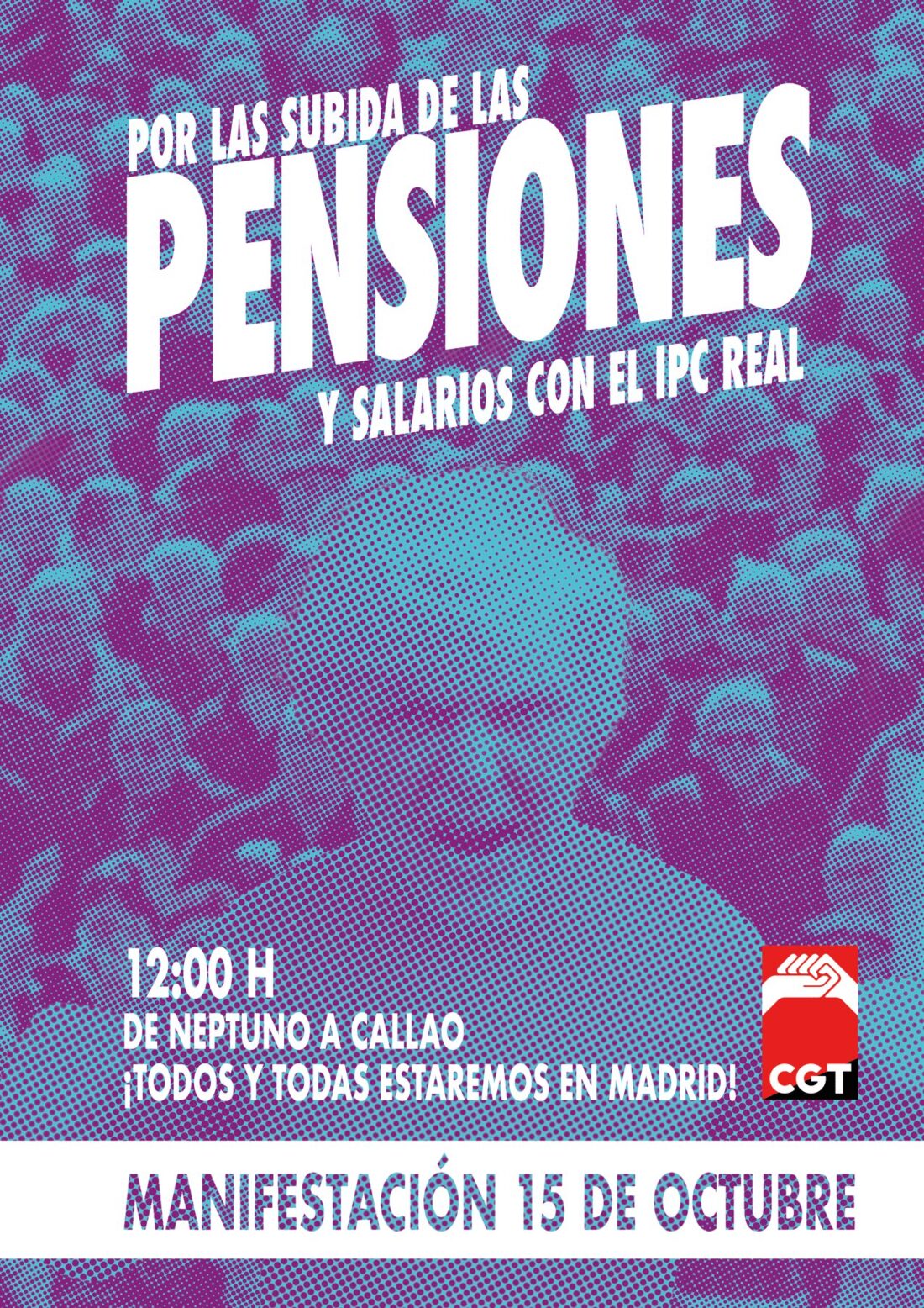 La CGT hace un llamamiento a todas las personas para manifestarse en Madrid el 15 de octubre