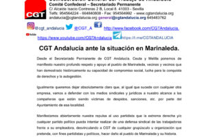 CGT Andalucía ante la situación en Marinaleda