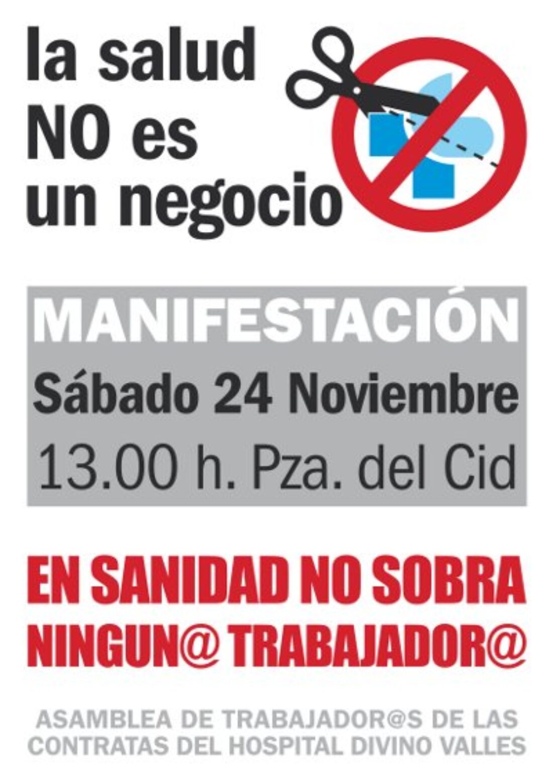 Burgos: Manifestación, LA SALUD NO ES UN NEGOCIO