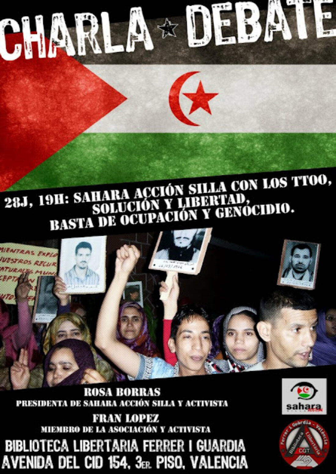 Valencia: Charla debate sobre la situación del Sáhara en la Biblioteca de CGT.