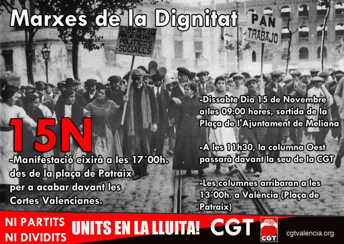 15N: Movilizaciones de la CGT en las Marchas de la Dignidad