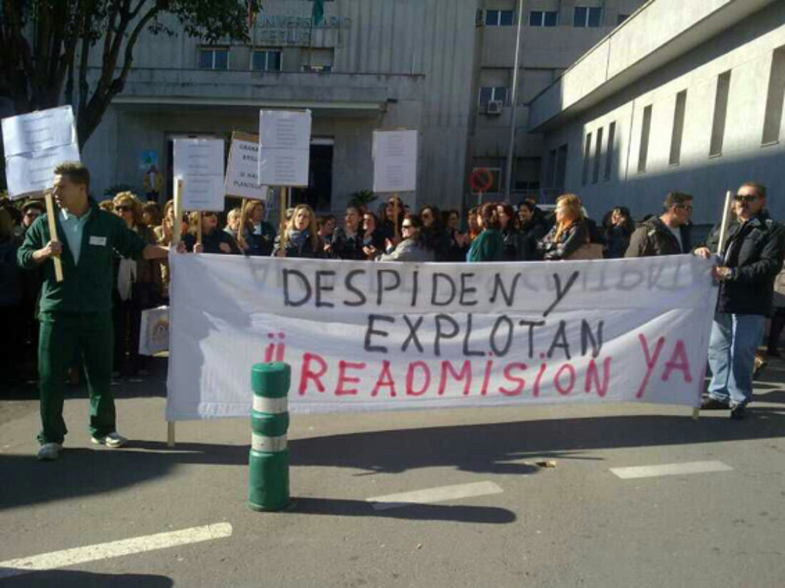 26F: Concentración en Granada por la readmisión de las compañeras despedidas en los hospitales Clínico y Virgen de las Nieves
