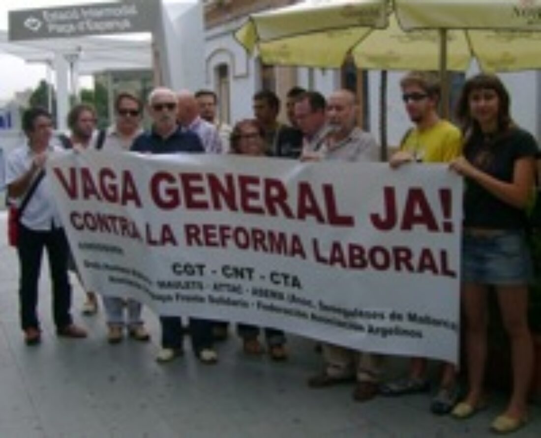 30 junio, Palma de Mallorca : Manifestación unitaria contra la Reforma Laboral