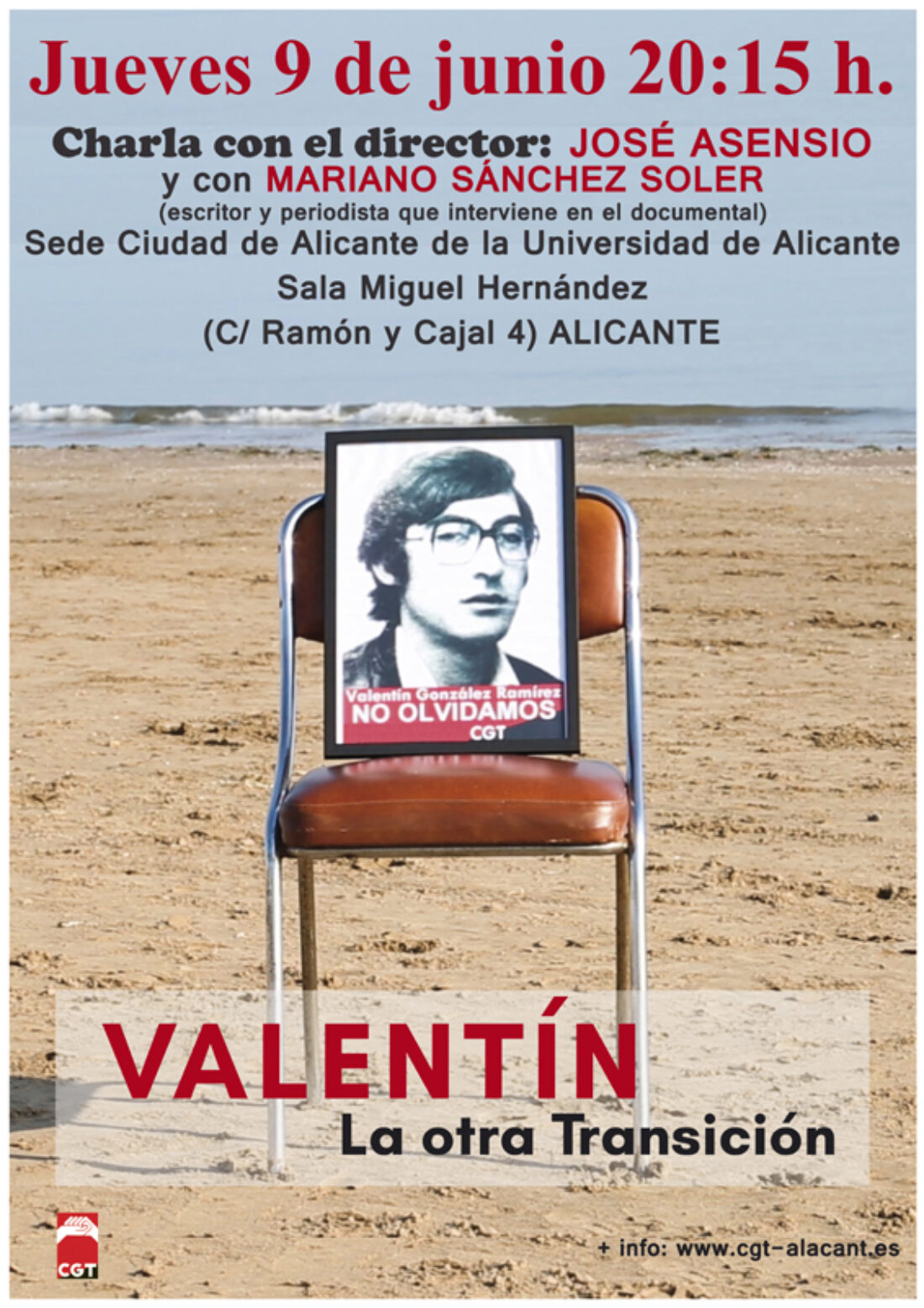 9-J: Presentación de «Valentín. La otra Transición» en Alicante