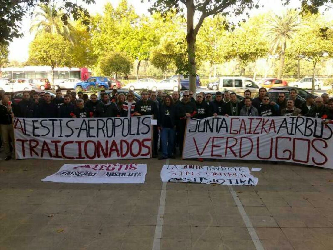 Los trabajadores de Alestis Aerópolis siguen en lucha