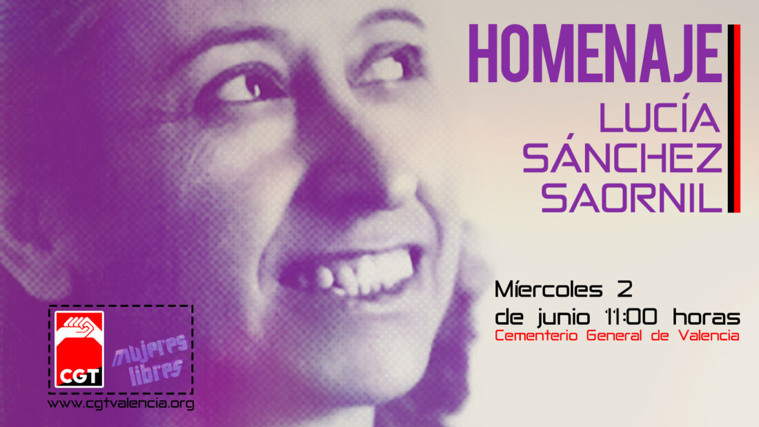 CGT realiza un homenaje a Lucía Sánchez Saornil, cofundadora de Mujeres Libres