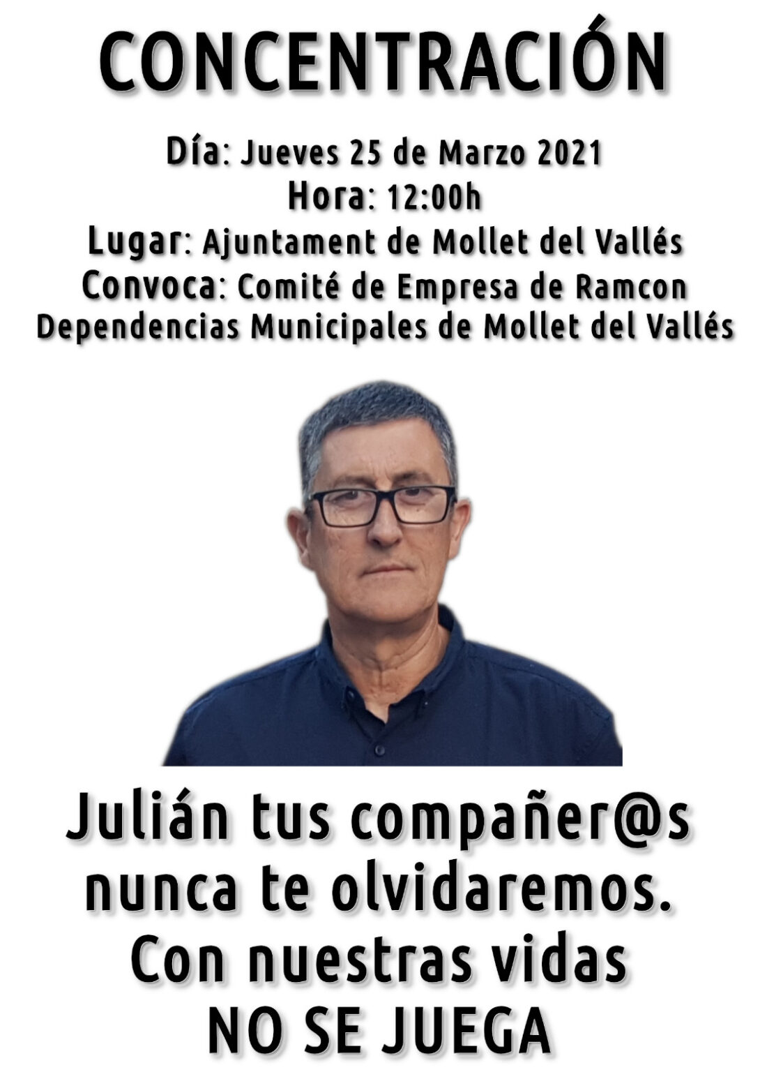 Ante la muerte de  nuestro compañero Julián Peña