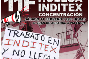 11F Huelga en Inditex y concentración en València