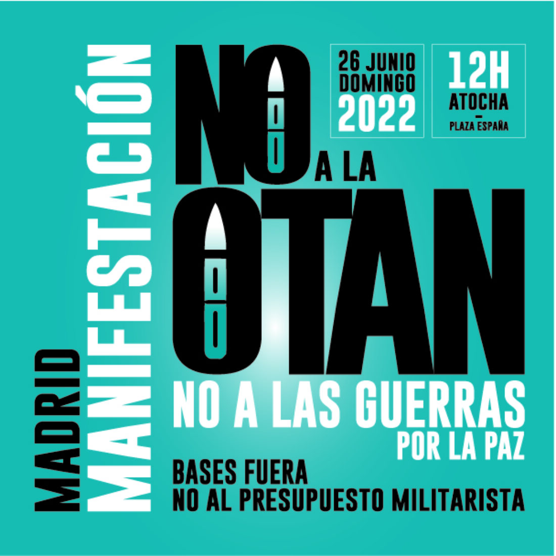 CGT participará en las acciones organizadas por la Asamblea Popular contra la Guerra de Madrid, y en la manifestación organizada por esta, por la PEPON y otras organizaciones