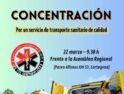 Concentración 22 marzo Asamblea Regional por incumplimientos servicio ambulancias Hozono Global