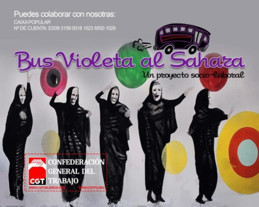 CGT pone en marcha el Bus violeta al Sahara