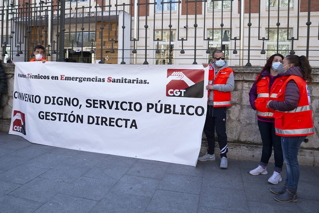 CGT en defensa del transporte sanitario en Valladolid
