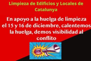 ¡CGT exige salarios dignos para l@s trabajadores/as de limpieza de edificios y locales de Catalunya!