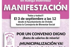 Apoyo a las trabajadoras del SAD de Asturias en huelga indefinida