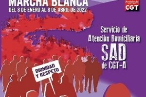 El sábado 8 de enero comienza en Almería la Marcha Blanca andaluza del Servicio de Atención Domiciliaria (SAD)