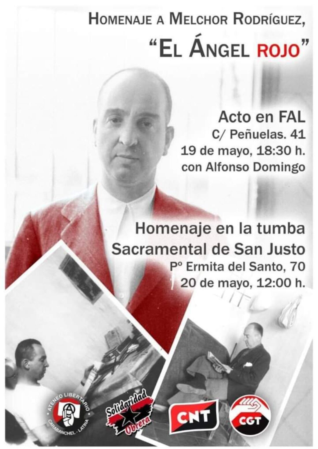Homenaje en Madrid a Melchor Rodríguez «El Ángel Rojo»
