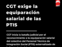 CGT exige la equiparación salarial de las PTIS