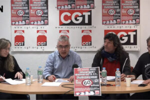Rueda de prensa Sector Federal de Transporte por Carretera de CGT (SFTC)  convocando a la huelga general de 24 horas el próximo 18 de mayo