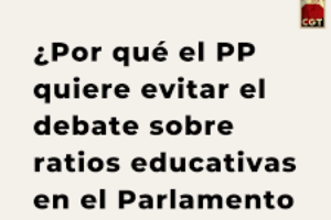 ¿Por qué el PP quiere evitar el debate sobre ratios educativas en el Parlamento Andaluz?