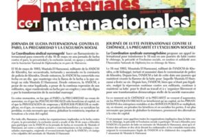 Materiales Internacionales 15: Solidaridad con la ANDCM de Marruecos
