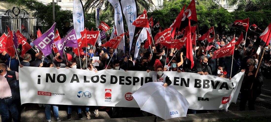 BBVA Castilla y León. Ante los despidos masivos en BBVA: Movilización para defender nuestros puestos de trabajo