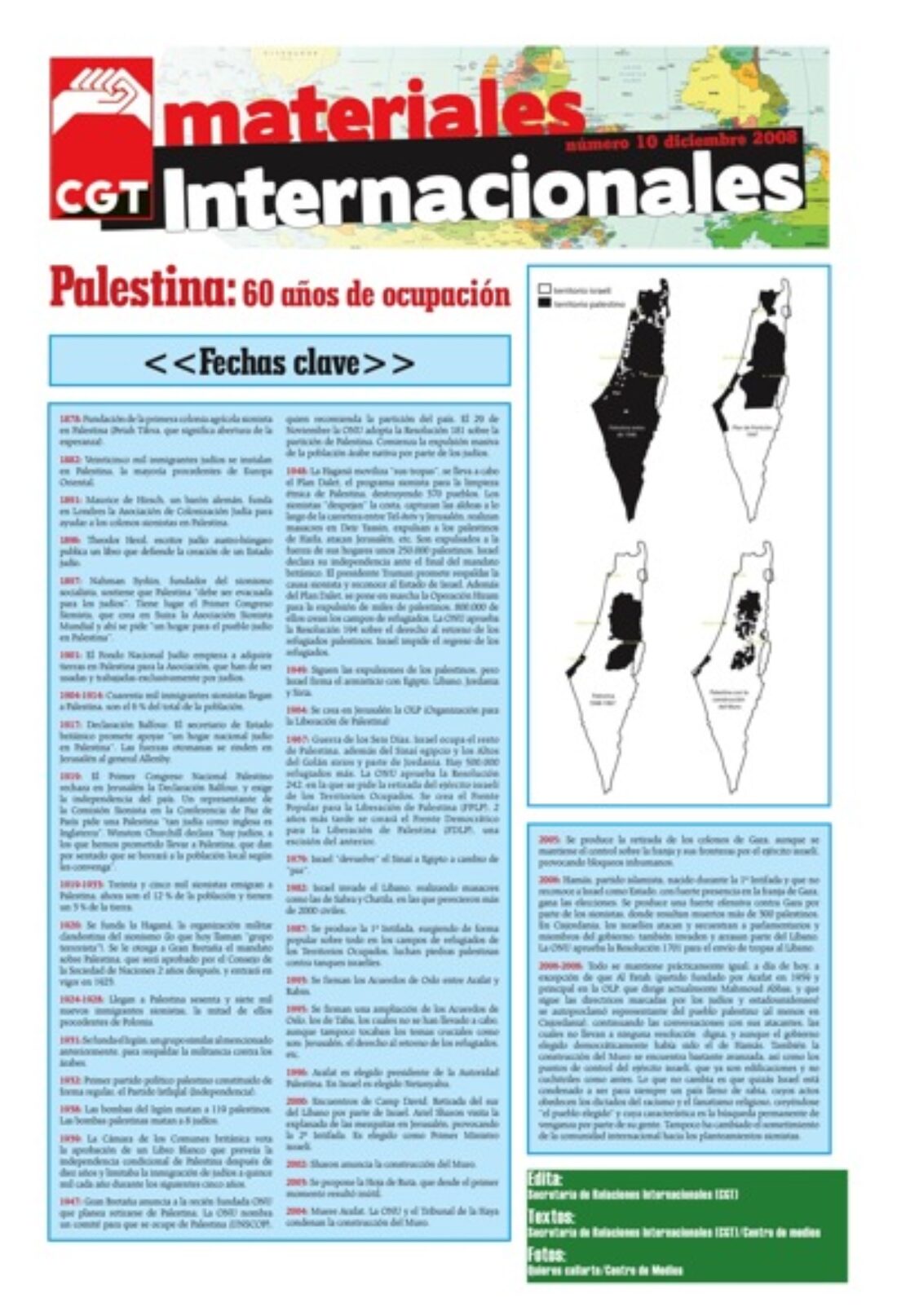 Materiales Internacionales 10: Palestina, 60 años de ocupación