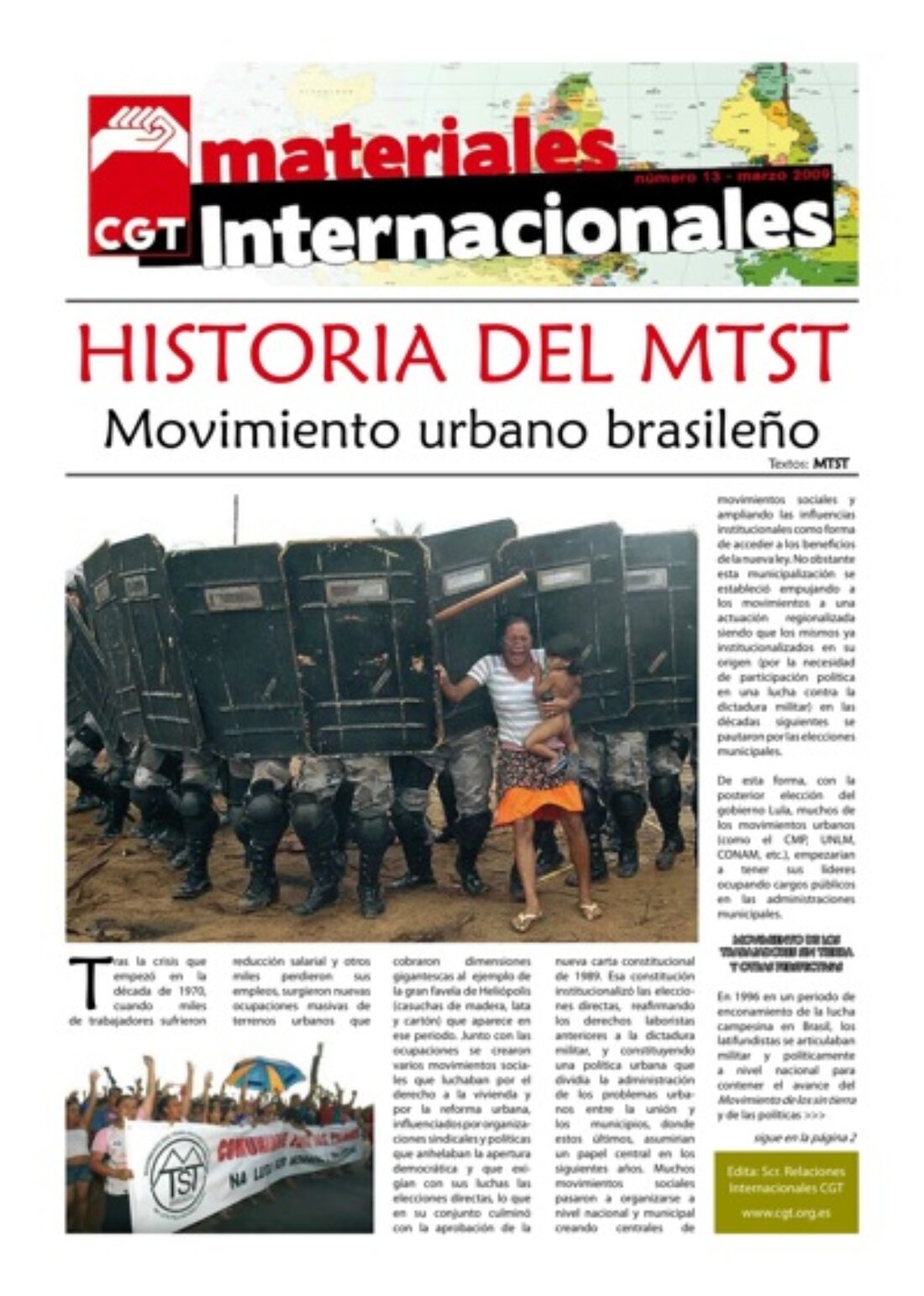Materiales Internacionales 13: Historia del MTST de Brasil