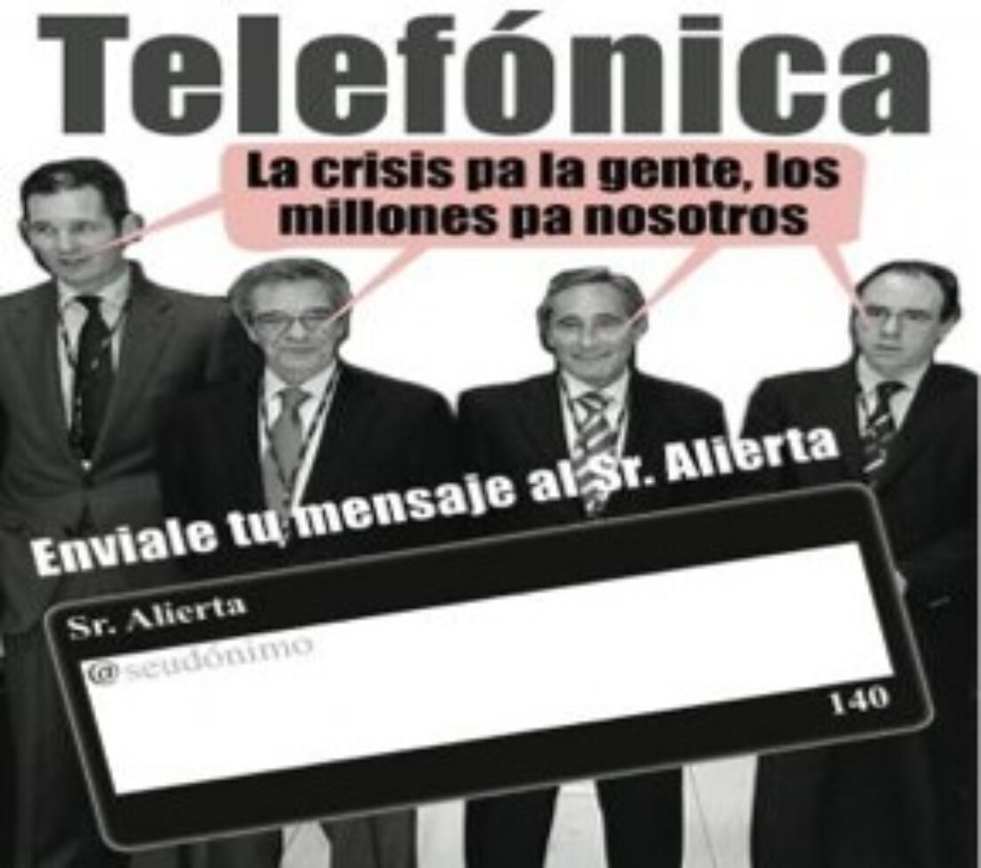 Madrid: Concentración contra la destrucción de empleo en Telefónica