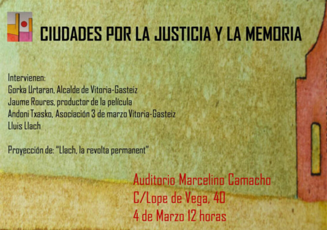 El próximo viernes 3 de marzo se cumplirán 41 años de la masacre de Vitoria