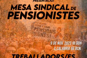 9-N: Presentació Mesa Sindical de Pensionistes