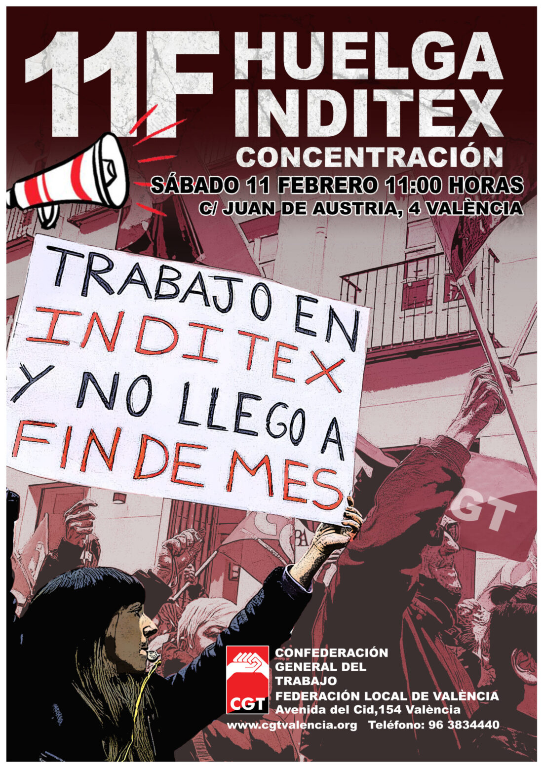 11F Huelga en Inditex y concentración en València