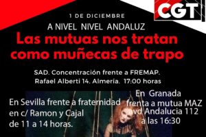 El Servicio de Atención Domiciliaria (SAD) de CGT Andalucía protesta ante las mutuas