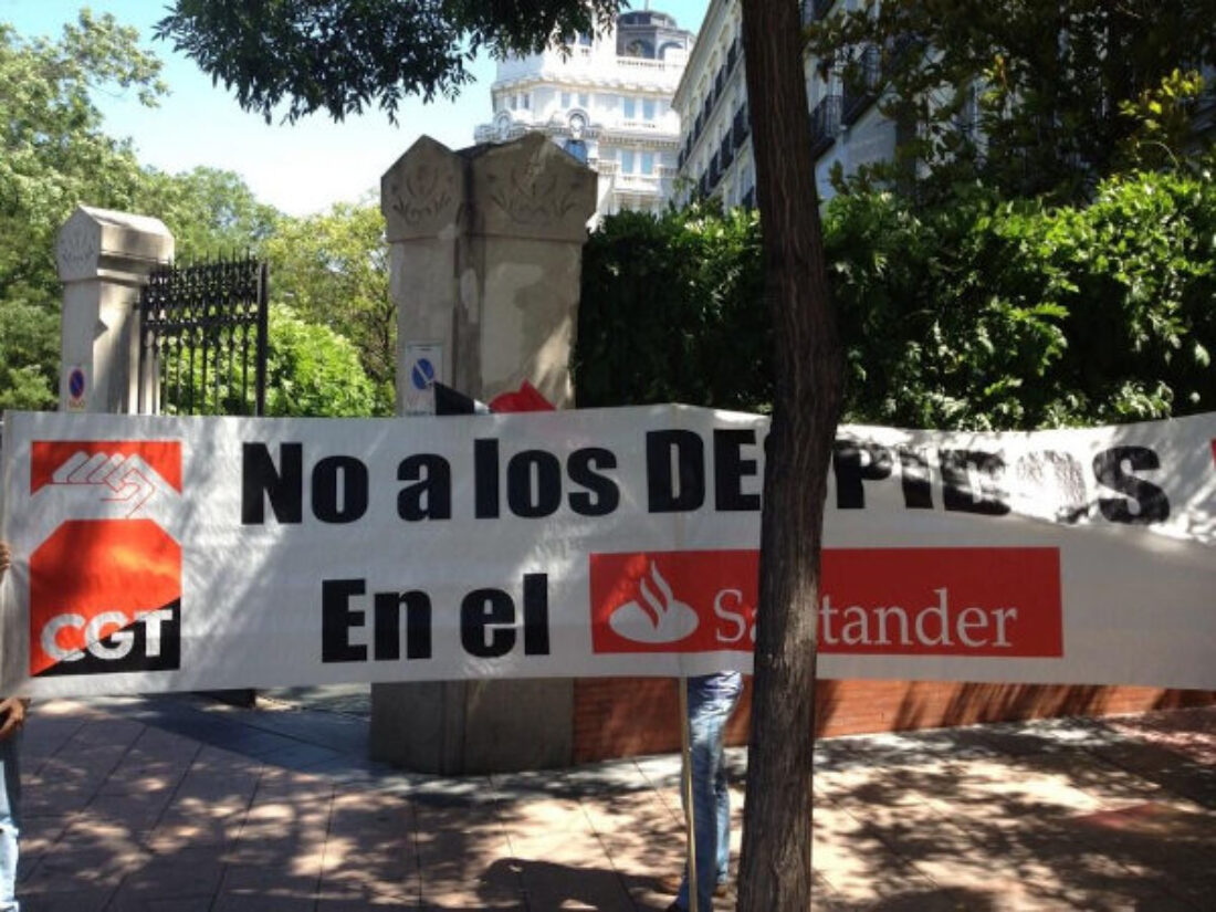 CGT gana una demanda al Banco Santander por vulneración del derecho a la intimidad de la plantilla