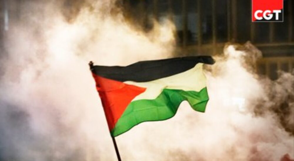 CGT hace un llamamiento para redoblar esfuerzos en la denuncia del Genocidio en Gaza y acudir a las manifestaciones convocadas el domingo 25 de febrero por el fin del comercio de armas y las relaciones con Israel