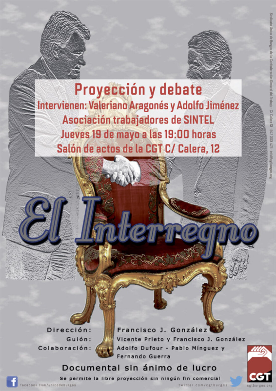 Burgos 19 de mayo, presentación del documental «El interregno»