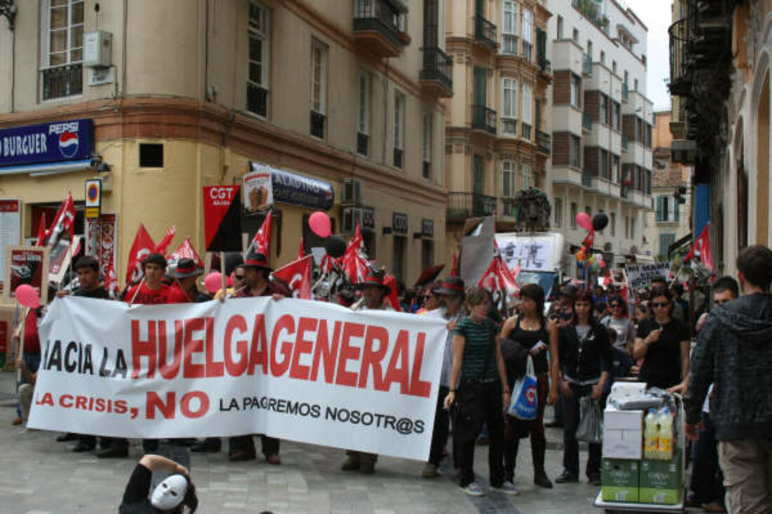 Málaga: Manifestación unitaria contra los recortes sociales, hacia la huelga general