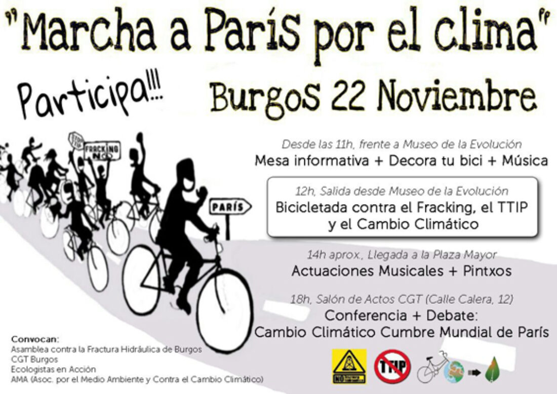 22-N: La «Marcha a París por el clima» llega a Burgos