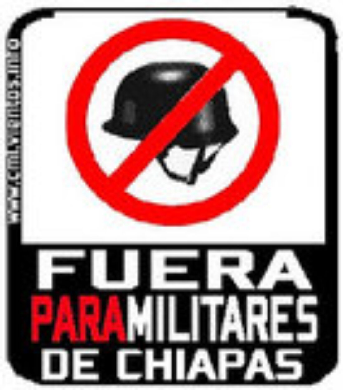 13 marzo, Madrid : Concentración Pza. Cibeles. «Paremos la guerra en Chiapas»