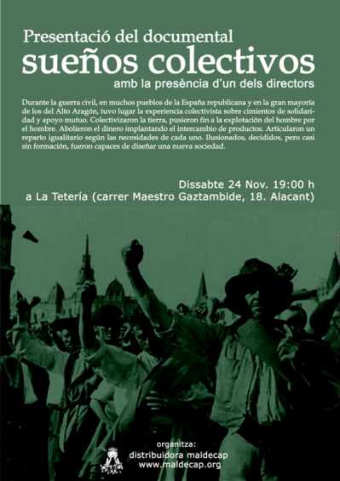 Presenación del documental «Sueños Colectivos» en Alicante