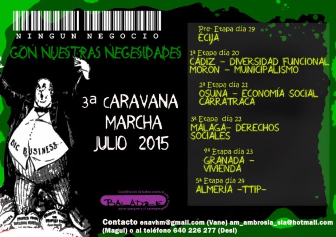 Caravana-marcha Baladre 2015 del 19 al 24 de julio