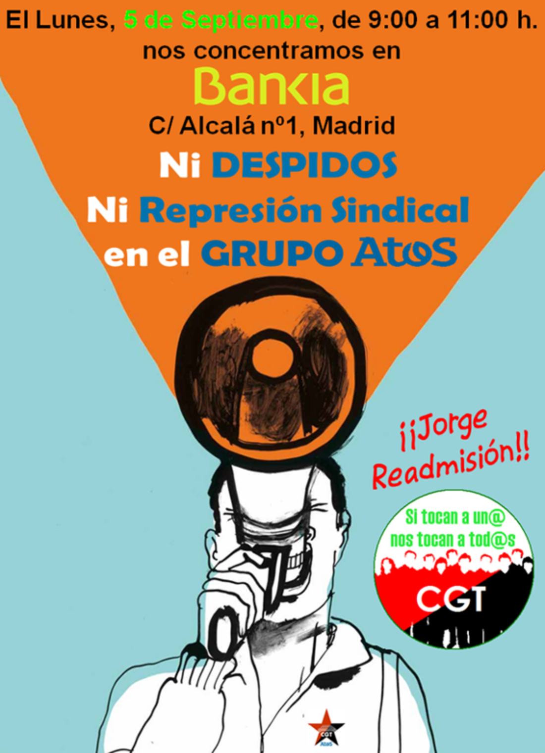 [MAD] 5-S: Concentración contra los Despidos y la Represión Sindical en el Grupo AtoS