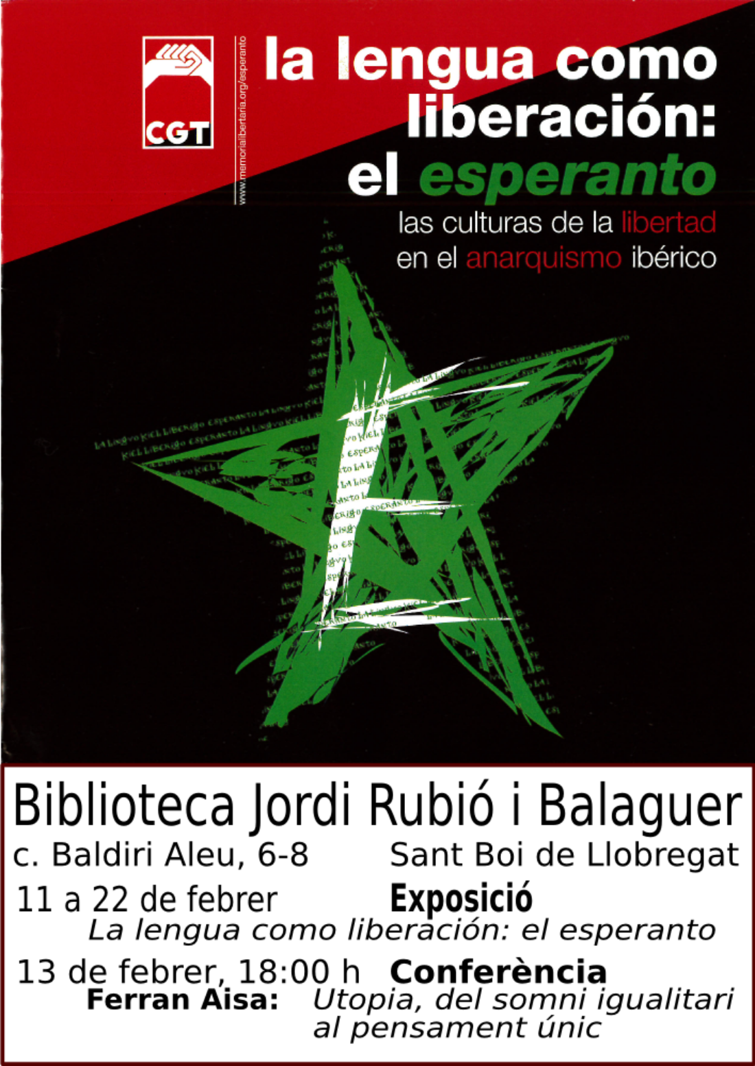 La exposición «La lengua como liberación: el esperanto» estará en Sant Boi del 11 al 22 de febrero