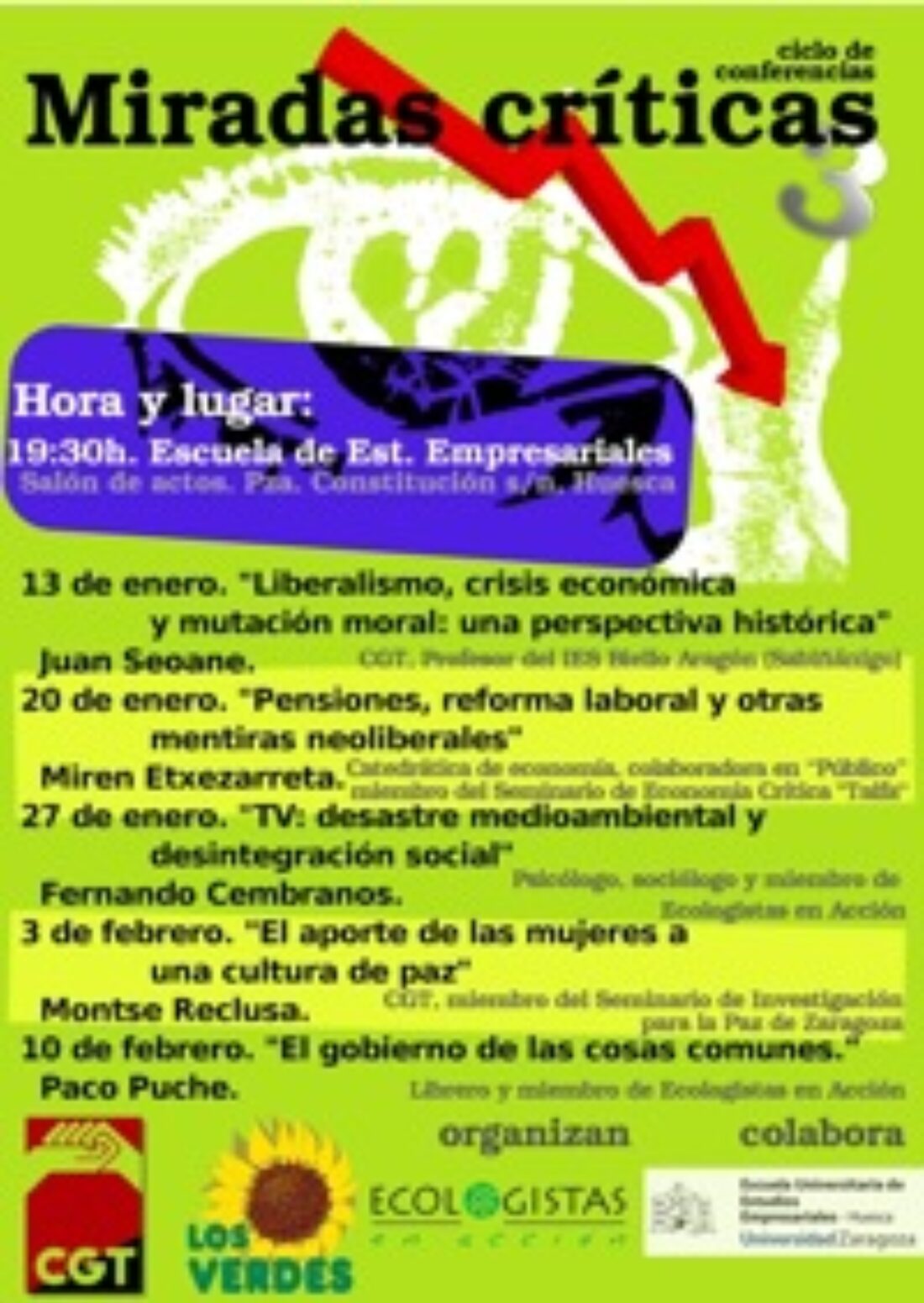Hasta el 10 de febrero, Huesca : Ciclo «Miradas críticas»