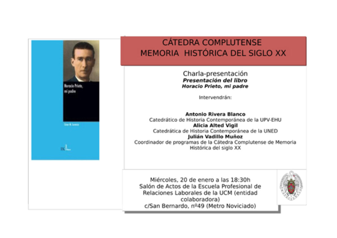 20-E: Presentación del libro «Horacio Prieto, mi padre»