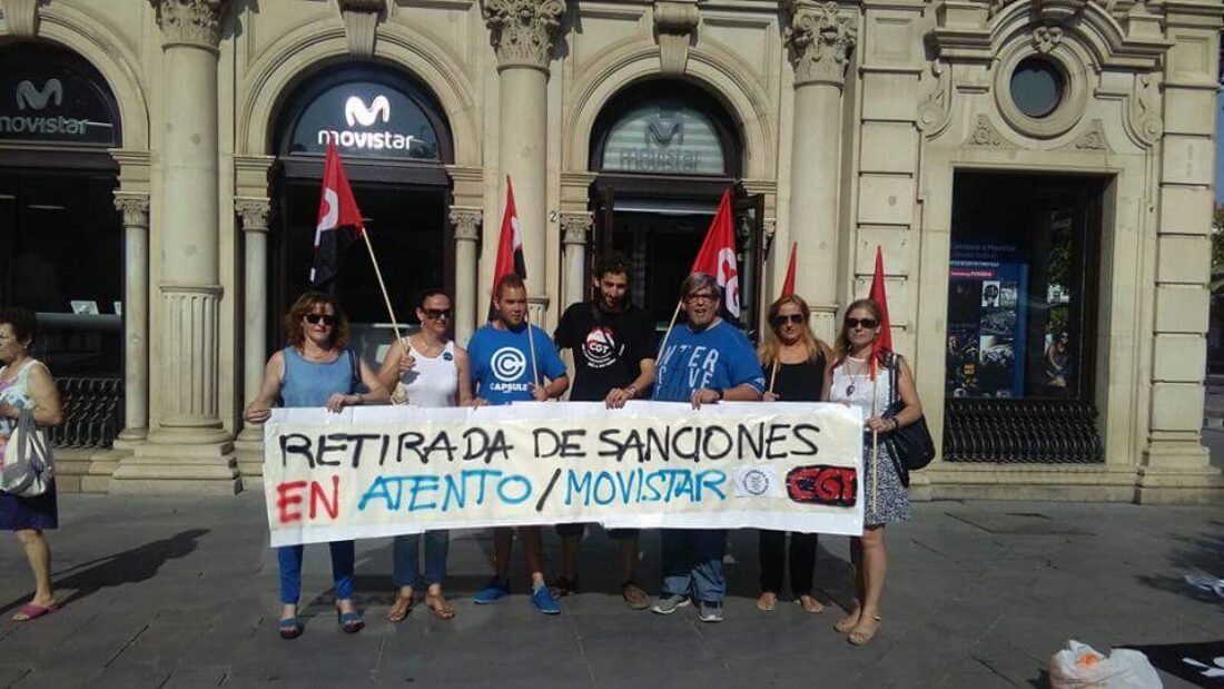 Más movilizaciones en Atento contra la represión laboral y por la retirada de las sanciones