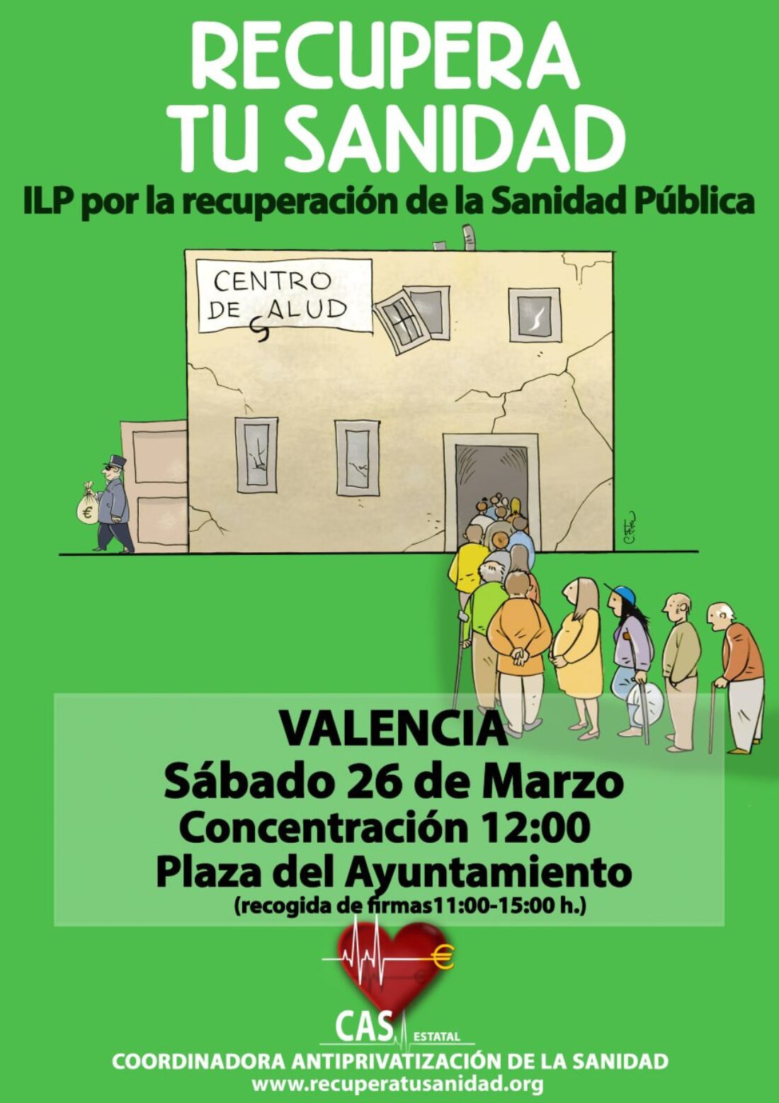Concentraciones y presentaciones en Alacant y Valencia de la ILP en defensa de la Sanidad Pública