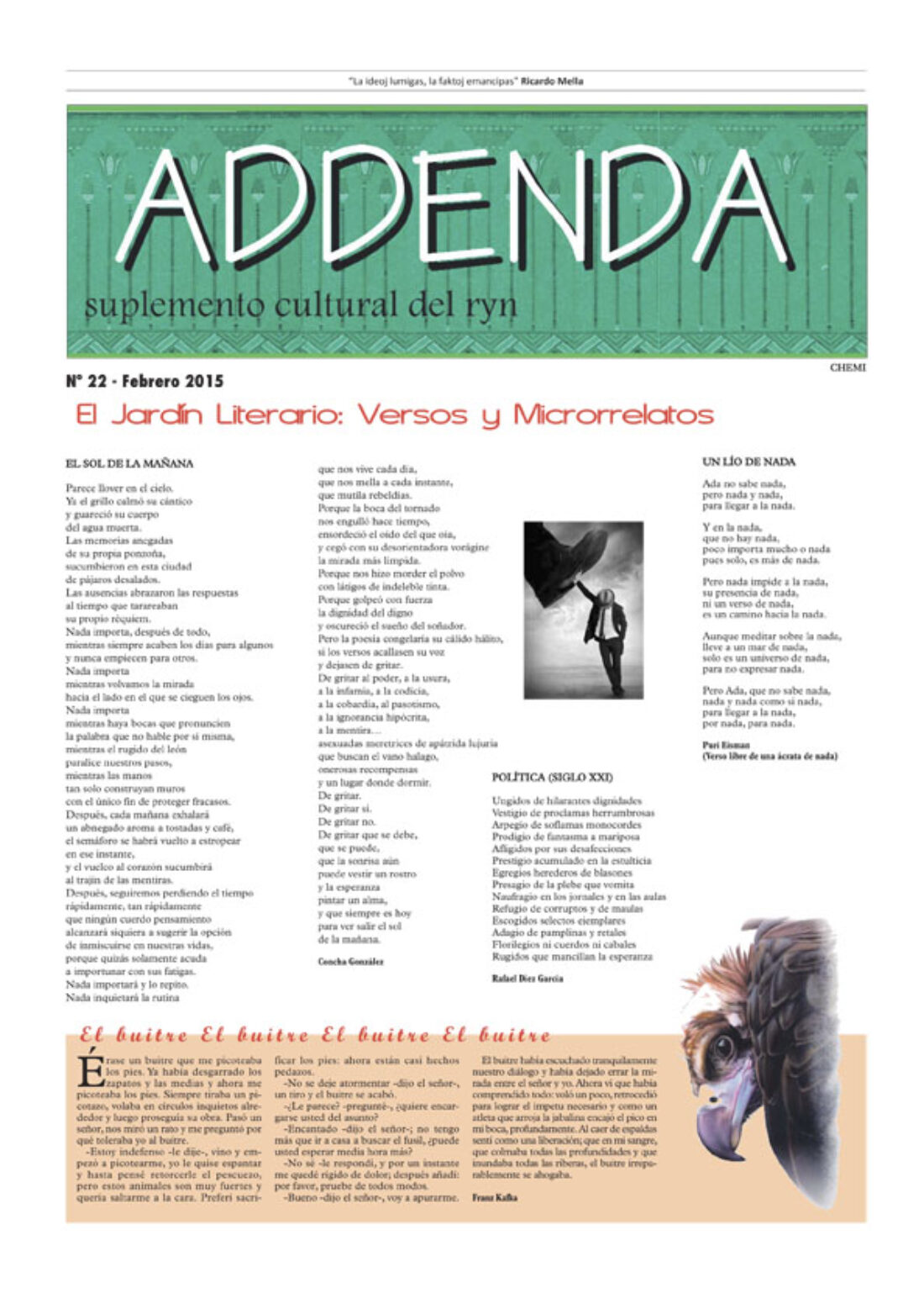 Addenda, suplemento cultural del RyN – Nº 22, febrero 2015